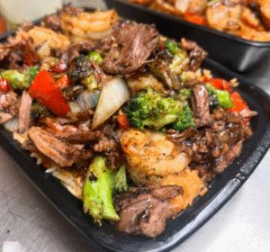 Double Lamb + Shrimp over Rice
